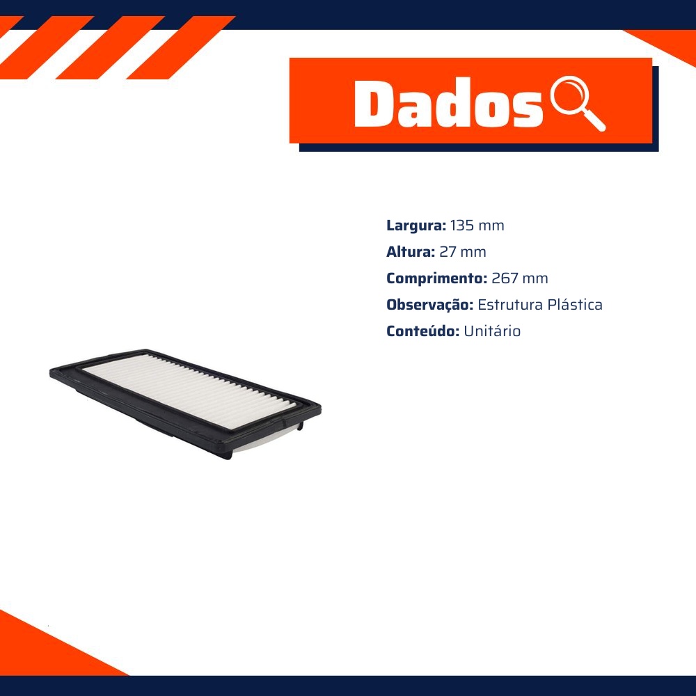 Filtro Ar Motor - Wega - JFA578