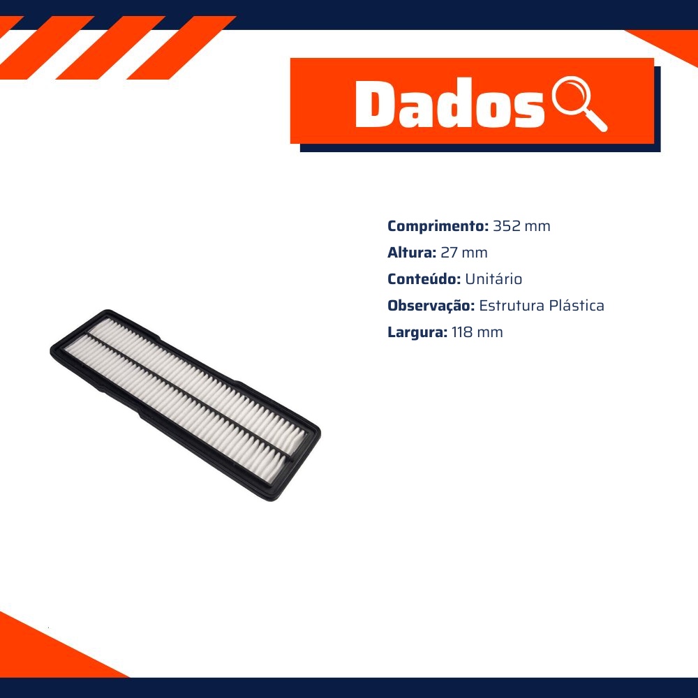 Filtro de Ar para Daihatsu CUORE - Wega - JFA-0697