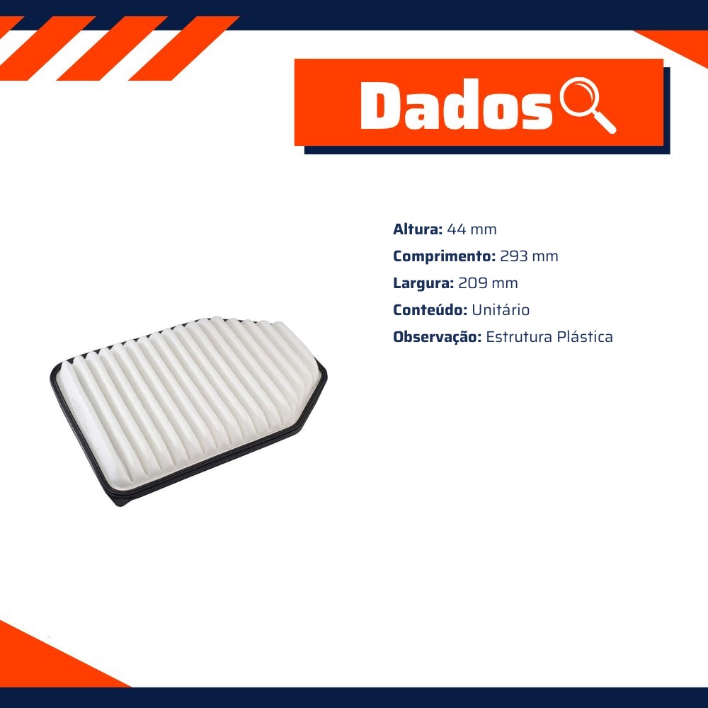 Filtro de Ar para Jeep Wrangler - Wega - JFA-0988