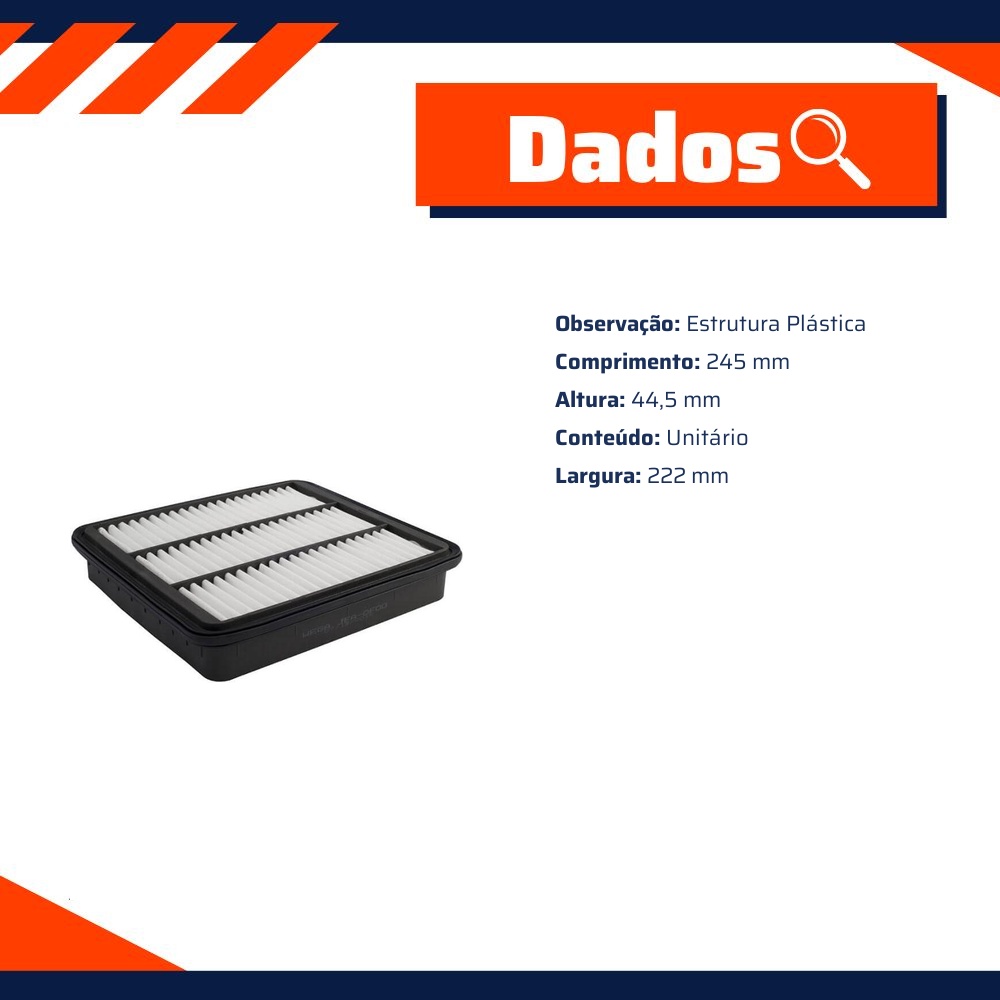 Filtro de Ar para Chery Tiggo - Wega - JFA-0F00