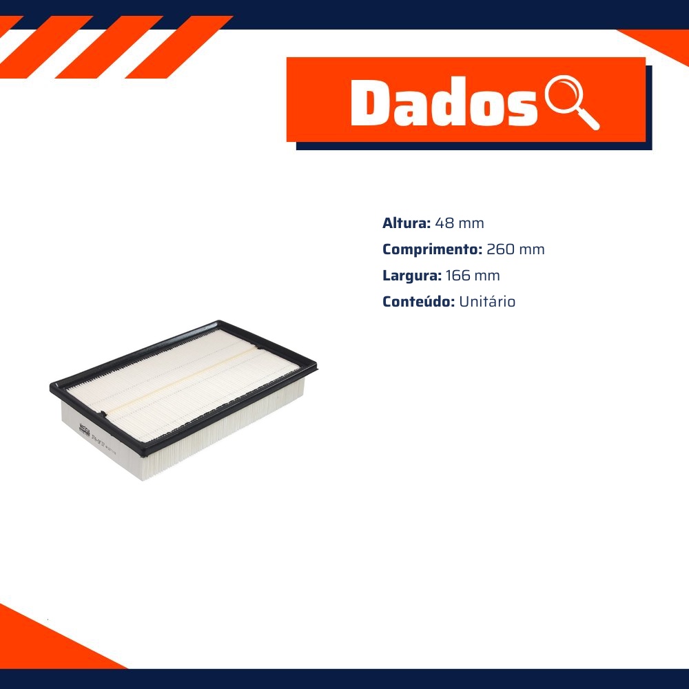 Filtro de Ar para Chery Tiggo 2 e Tiggo 3X - Wega - JFA-0F17