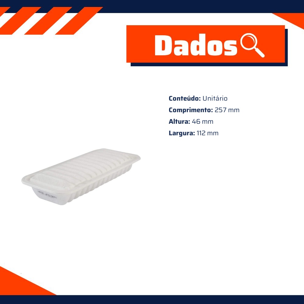 Filtro de Ar para Geely Gc2 - Wega - JFA-0G01