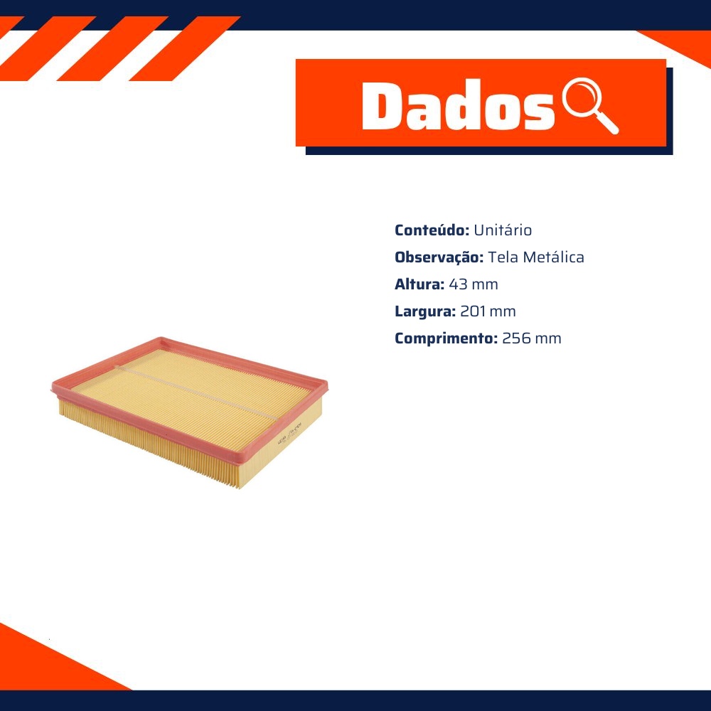 Filtro de Ar para Kia Carens e Magentis - Wega - JFA-0H09
