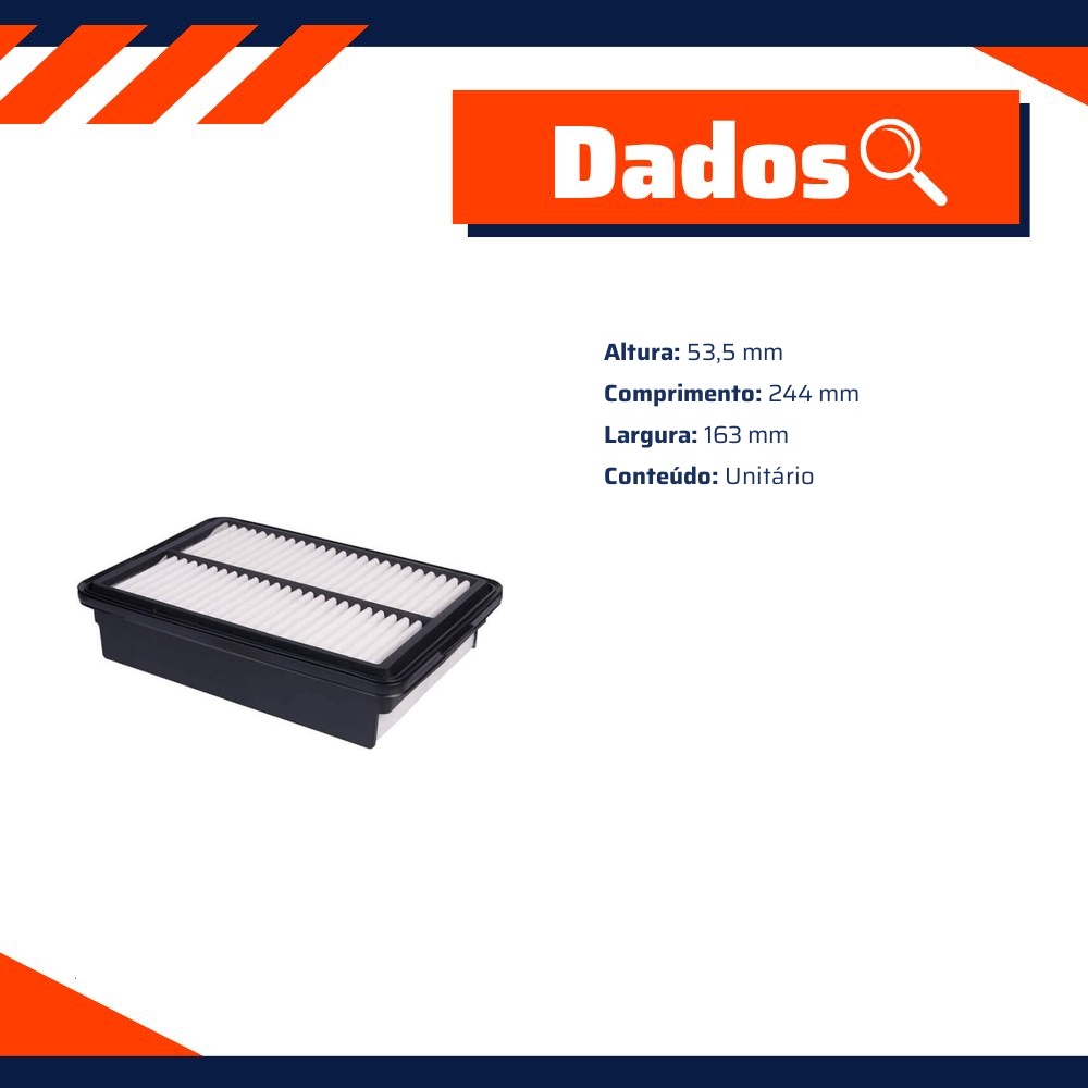 Filtro de Ar Hyundai Elantra e Kia Cerato - Wega - JFA-0H39