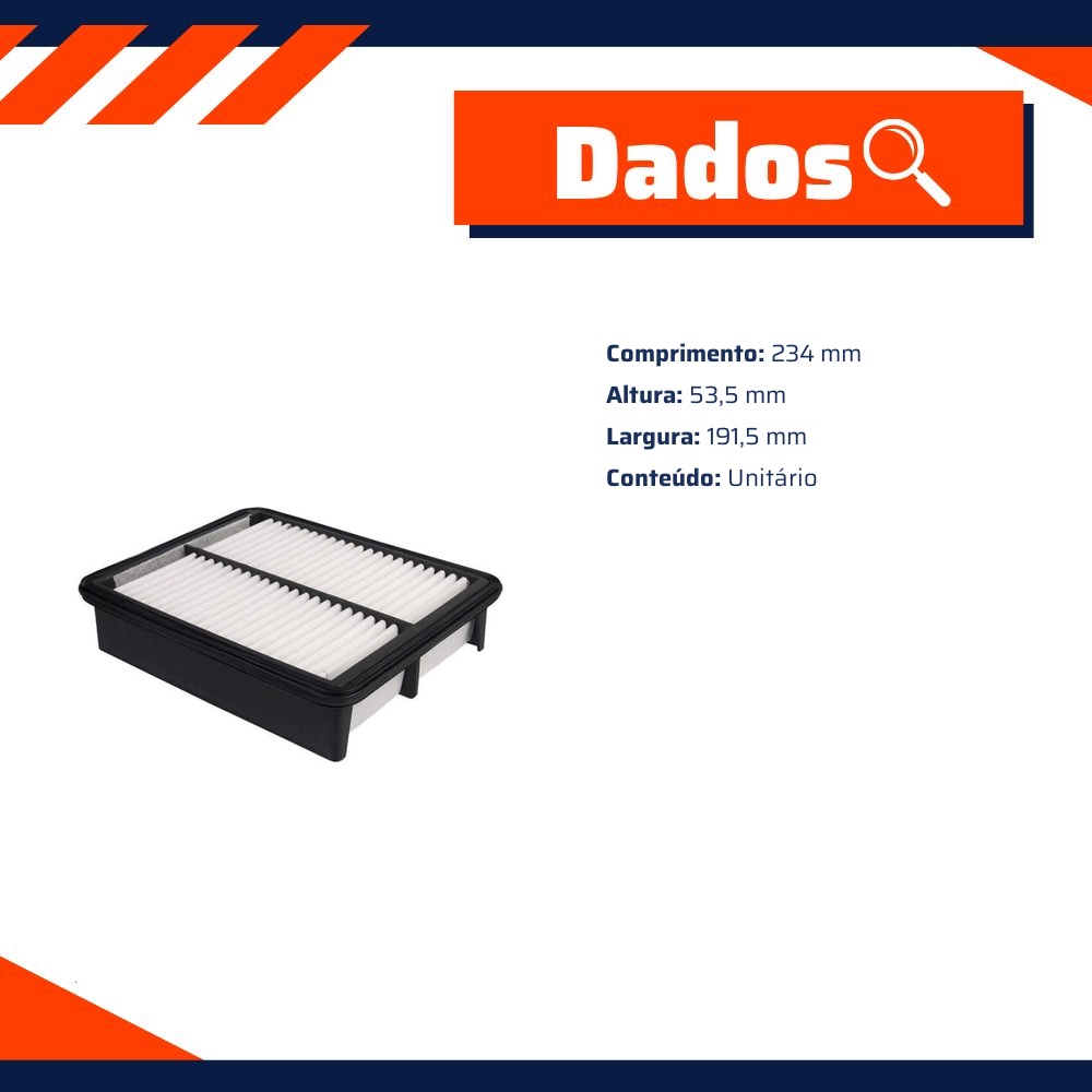 Filtro de Ar para JAC T5 - Wega - JFA-0J07