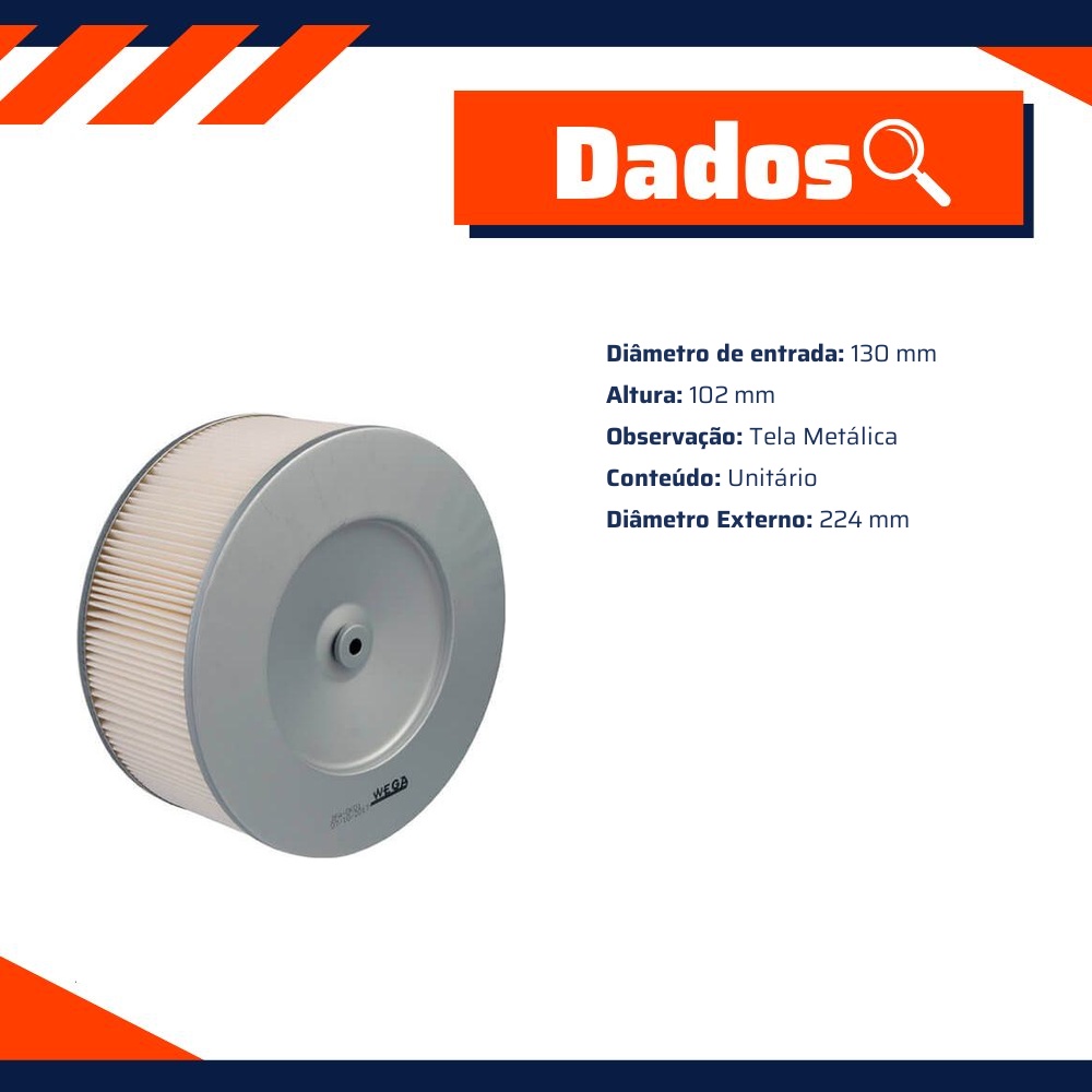 Filtro de Ar para Kia Besta - Wega - JFA-0K01