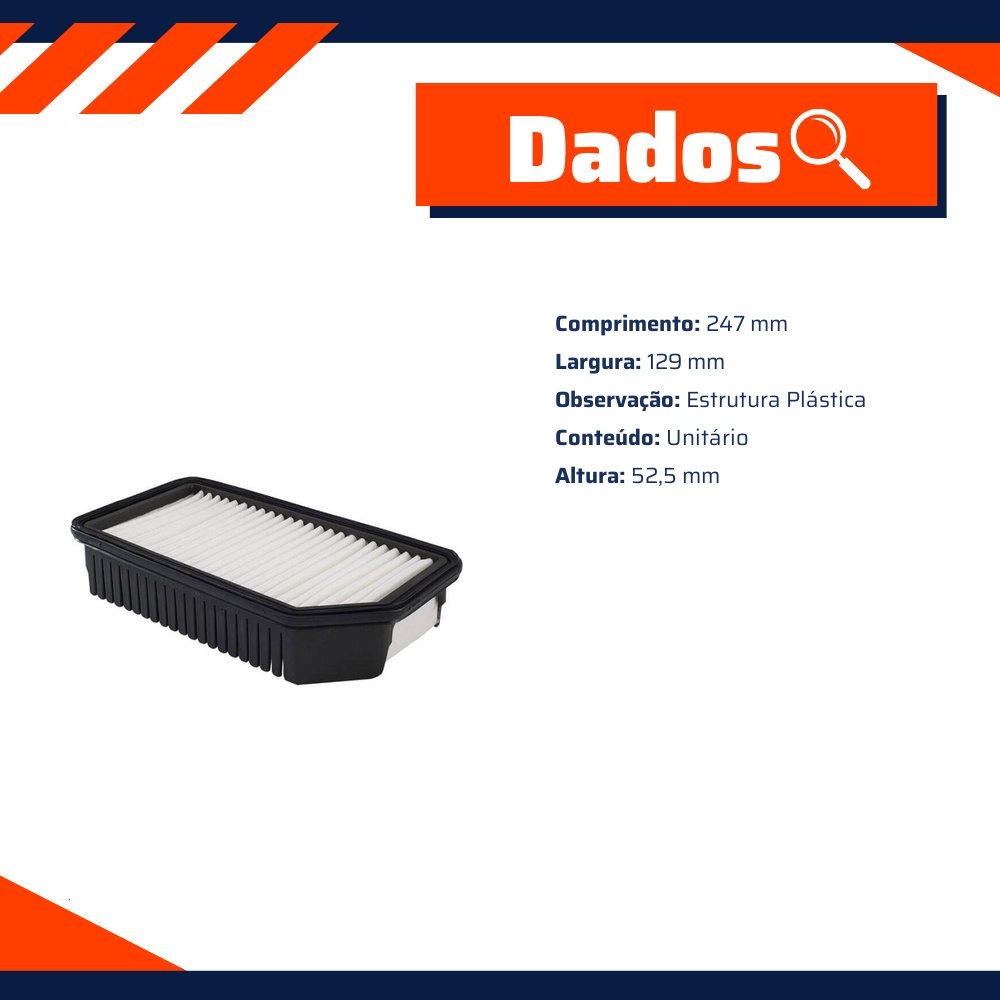 Filtro de Ar para Kia Soul - Wega - JFA-0K22