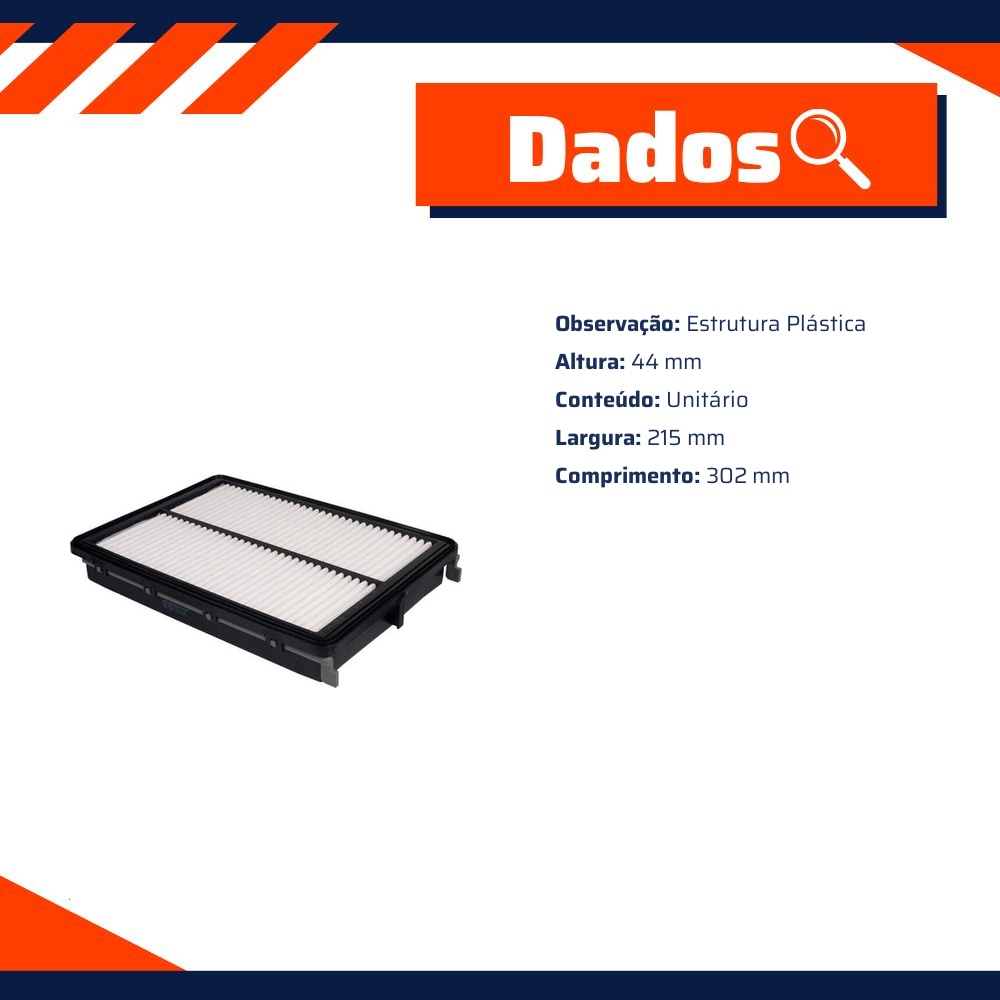 Filtro de Ar do Motor - Wega - JFA-0K26
