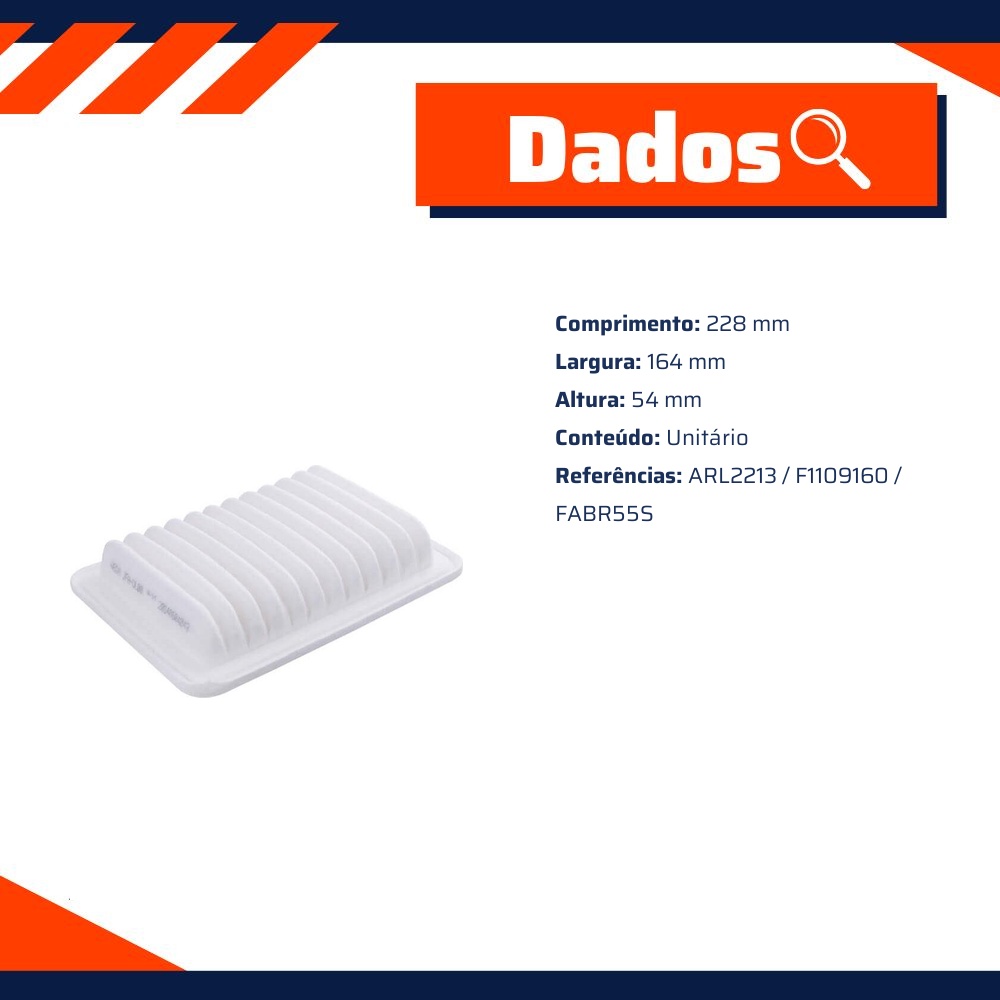 Filtro de Ar para Lifan 320 e 530 - Wega - JFA-0L00