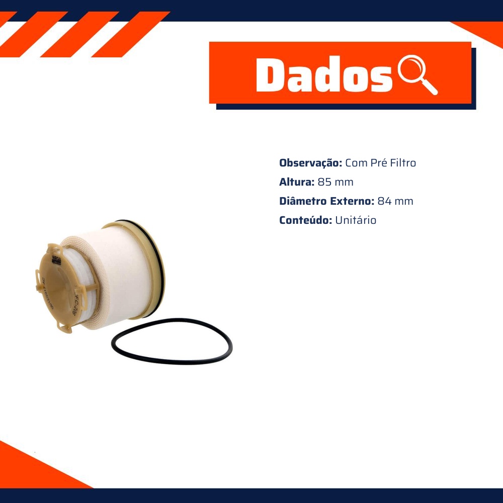 Filtro de Combustível - Wega - JFC-206