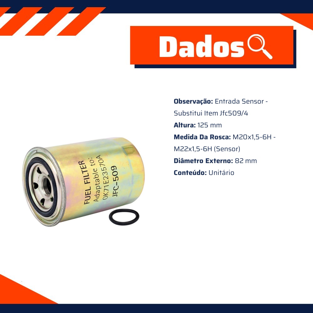 Filtro de Combustível - Wega - JFC-509