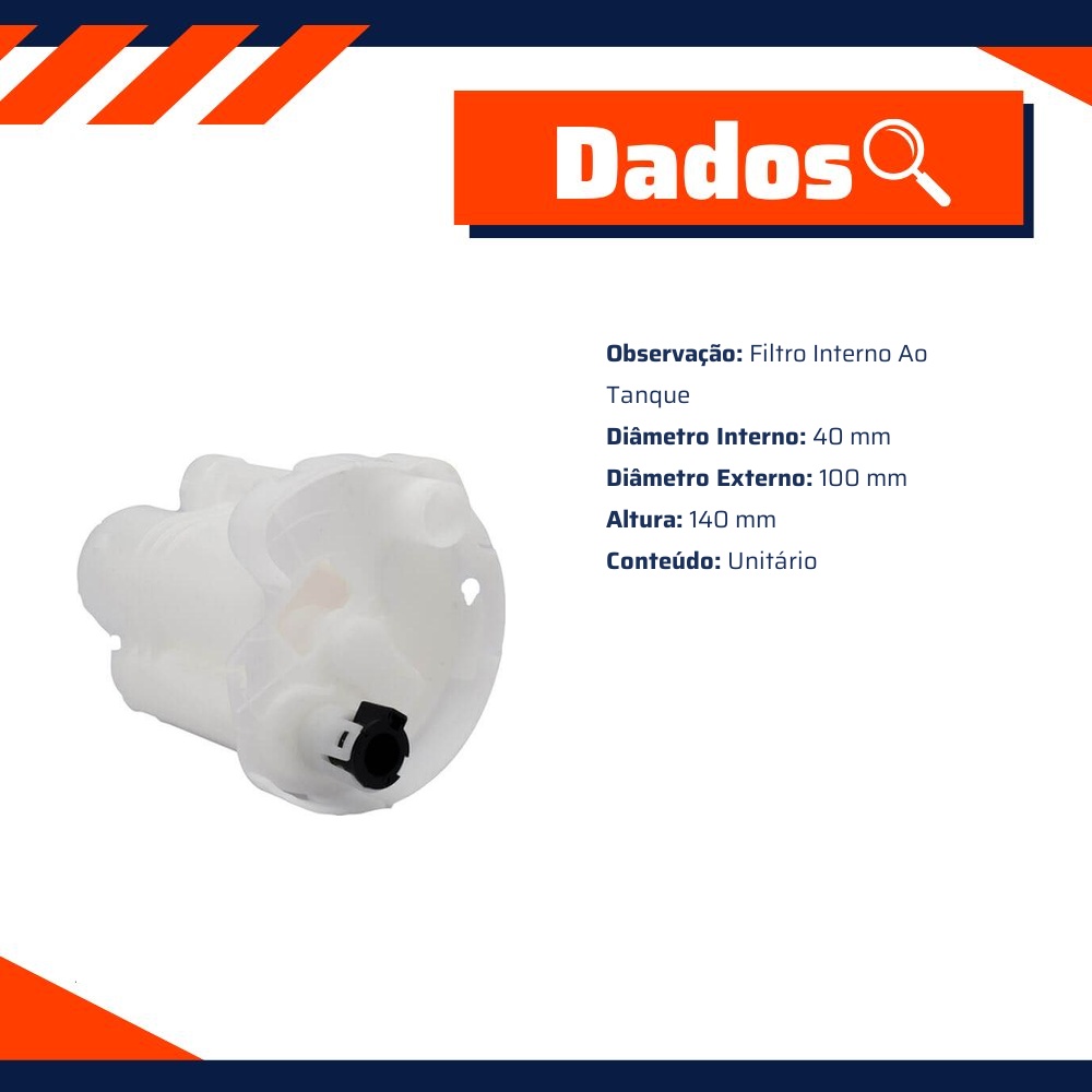 Filtro de Combustível Interno do Tanque para Hyundai Veracruz - Wega - JFC-H23