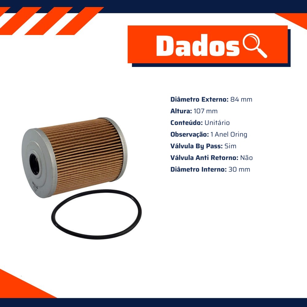 Filtro de Óleo Lubrificante para Volkswagen Passat e Passat Variant - Wega - WEO-0600