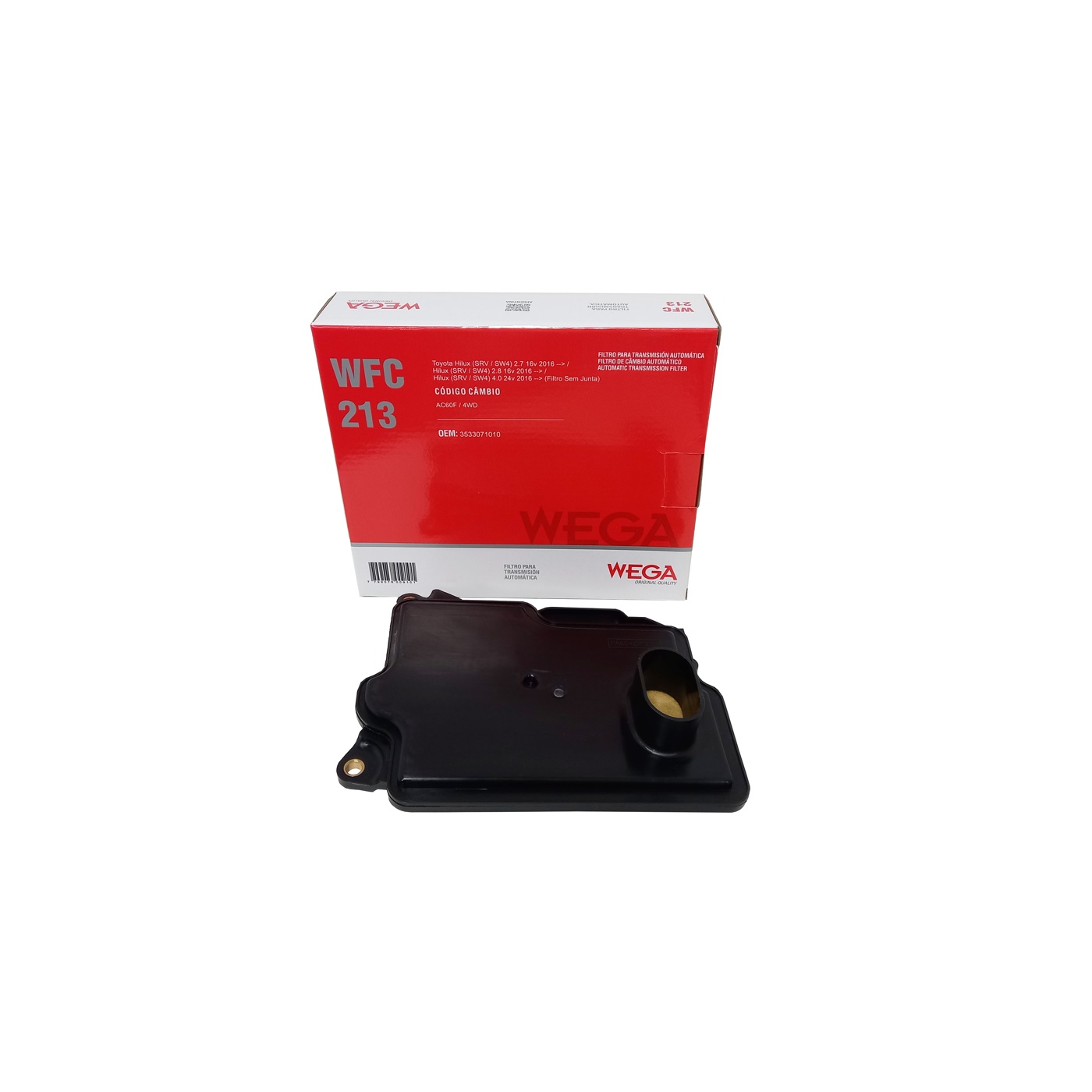 Filtro de Óleo do Câmbio Automático para Toyota Hilux e SW4 - Wega - WFC-213