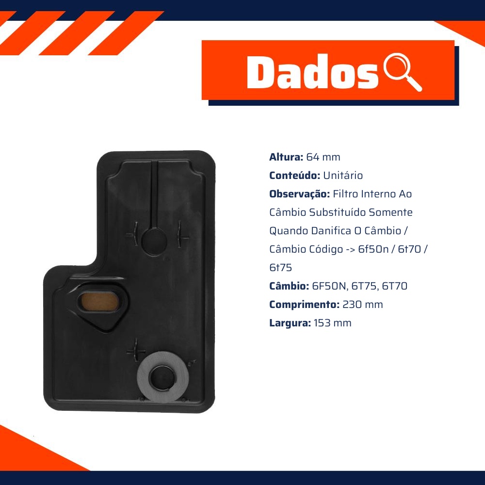 Filtro de Óleo do Câmbio Automático - Wega - WFC-914