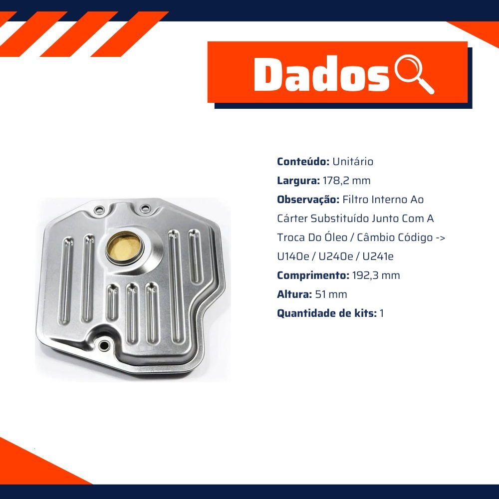 Filtro de Óleo do Câmbio Automático - Wega - WFC-934