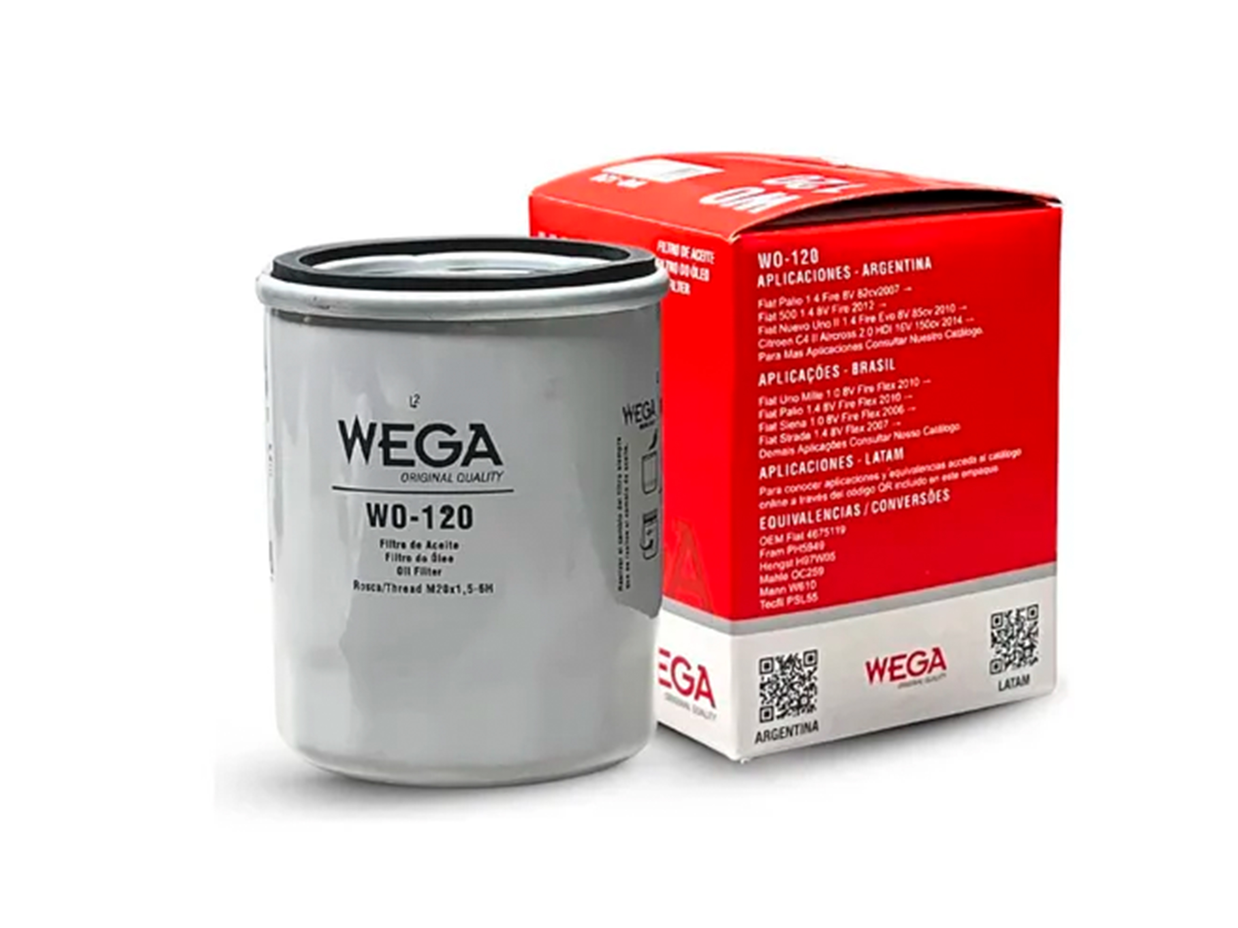 Filtro Blindado de Óleo Lubrificante - Wega - WO-120