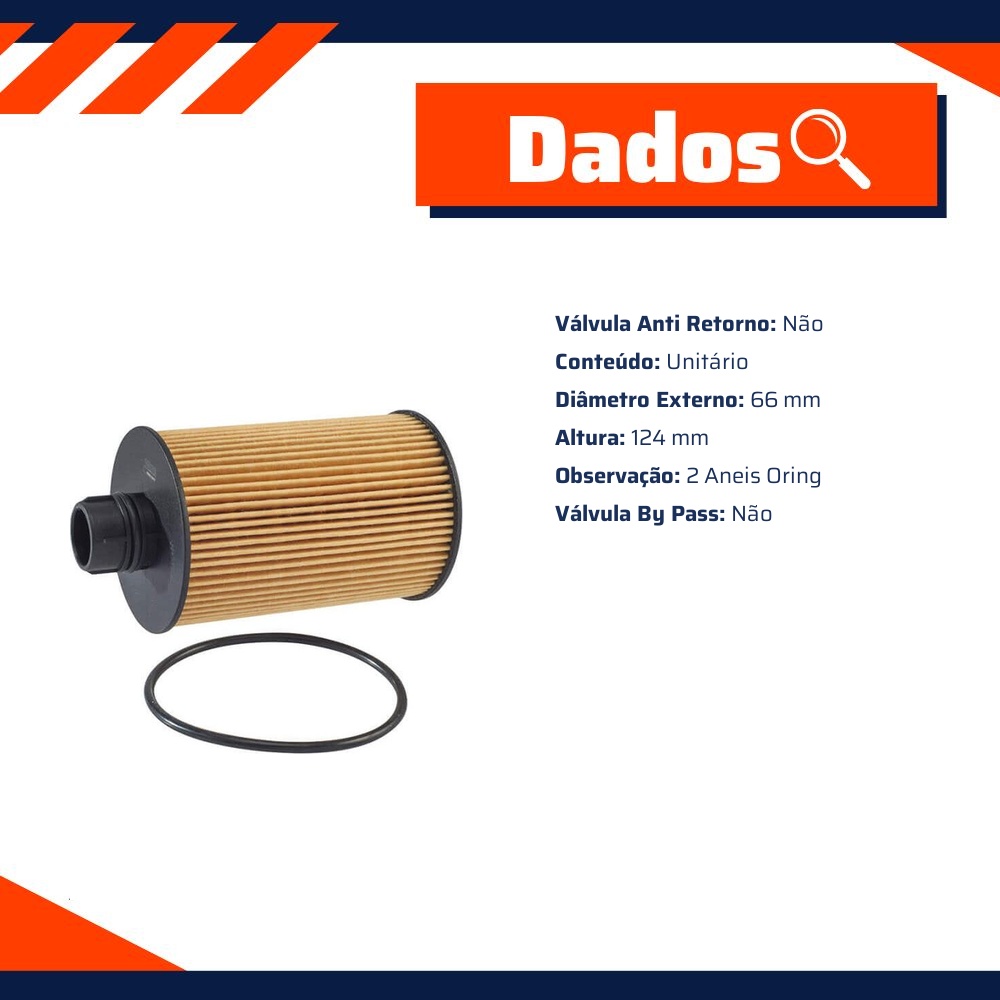 Filtro de Óleo Lubrificante para Jeep Grand Cherokee - Wega - WOE-625