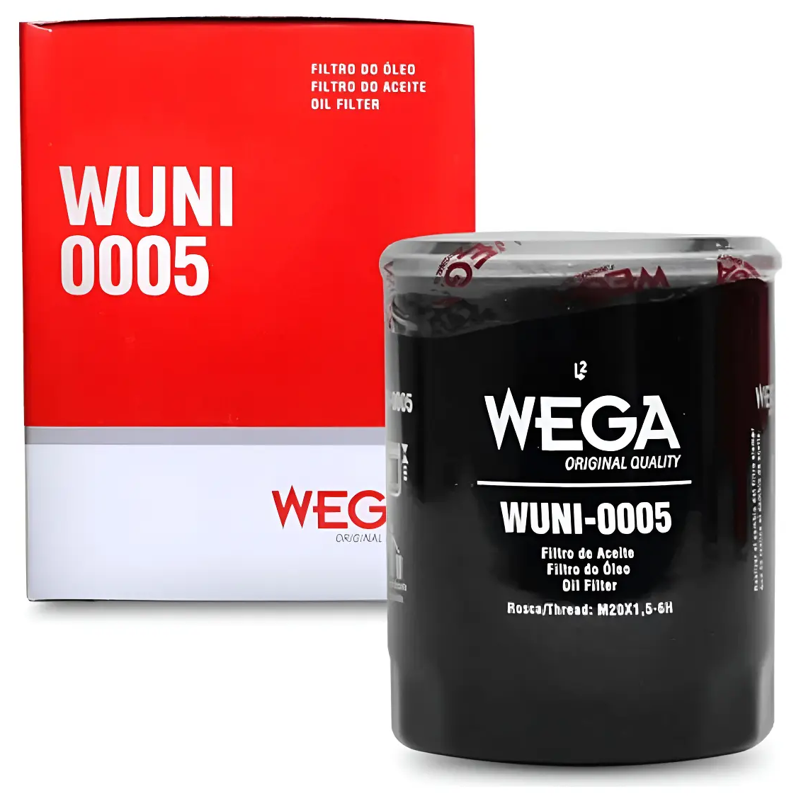 Filtro Blindado de Óleo Lubrificante - Wega - WUNI-0005