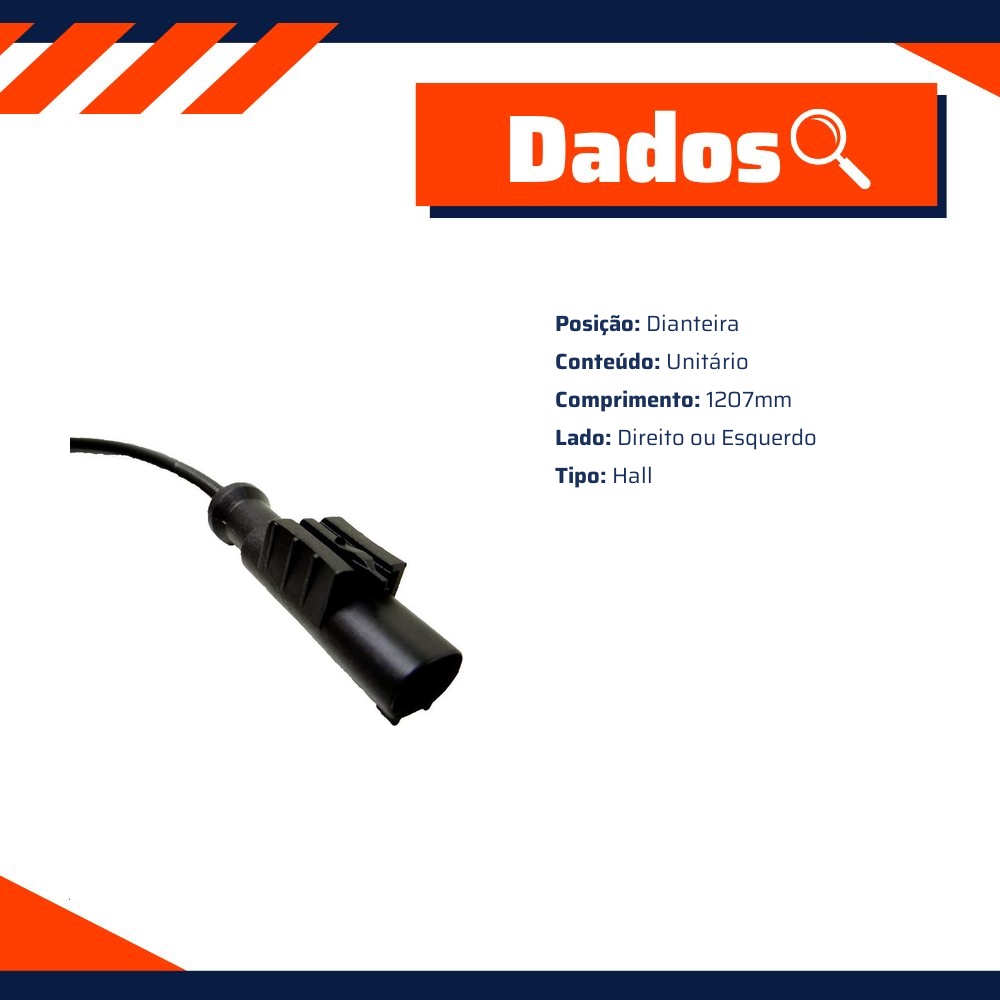 Sensor de Freio ABS Dianteiro - IMA - AL-2029