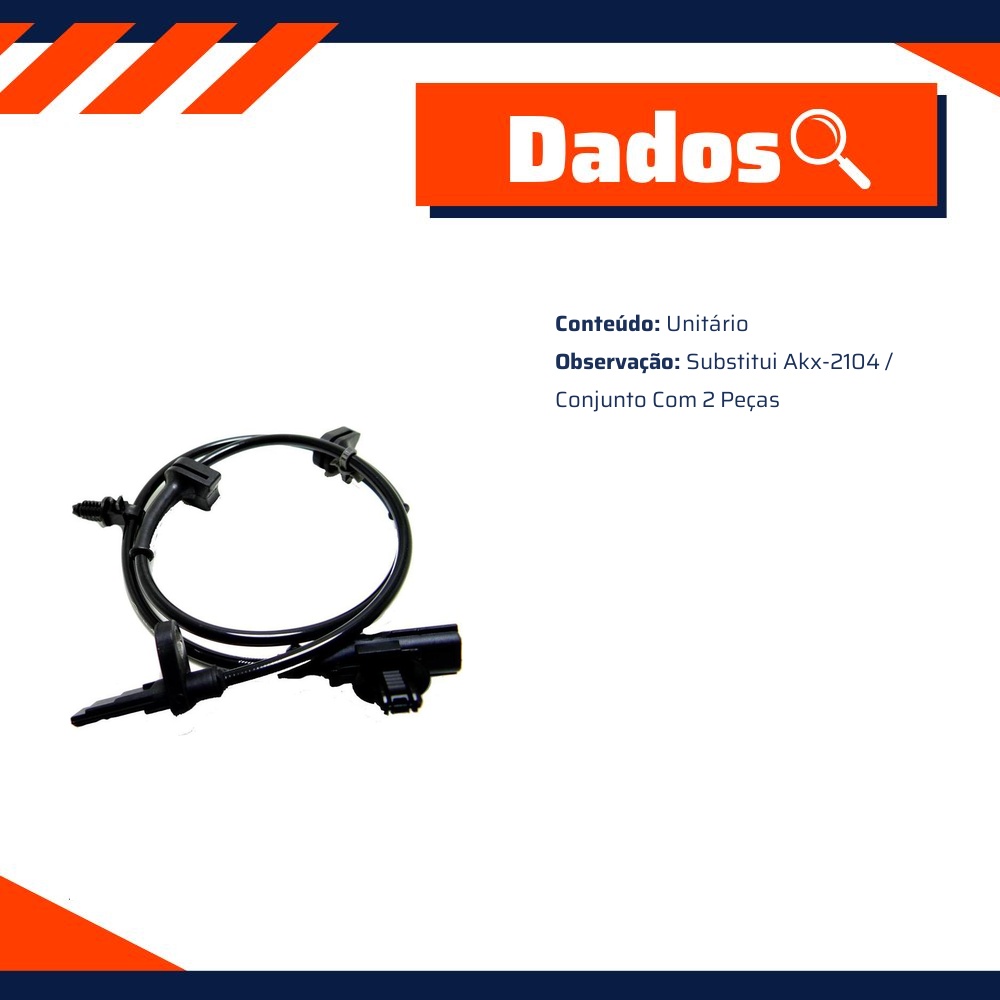 Sensor do Freio ABS Dianteiro para Ford Fiesta e Fiesta Sedan - IMA - AL-2039