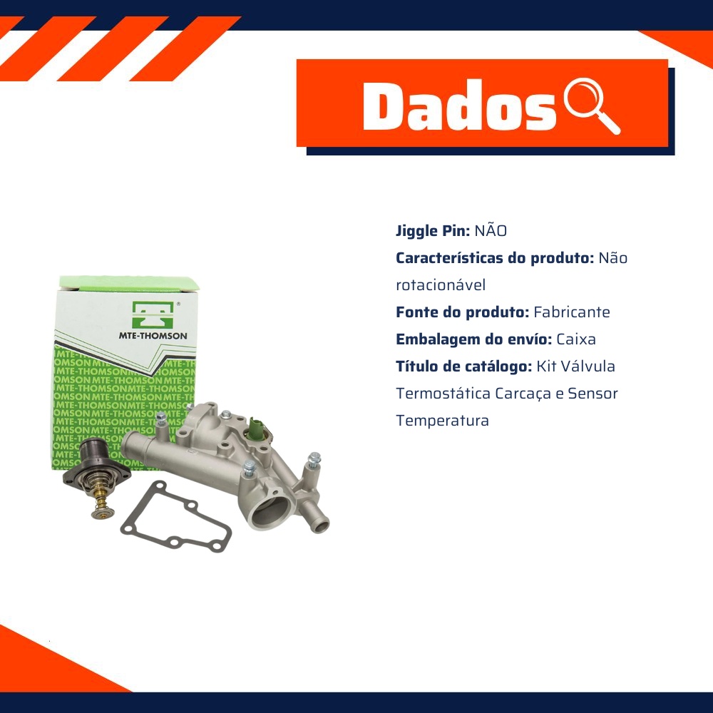 Kit Válvula Termostática e Sensor de Temperatura - MTE - K20048