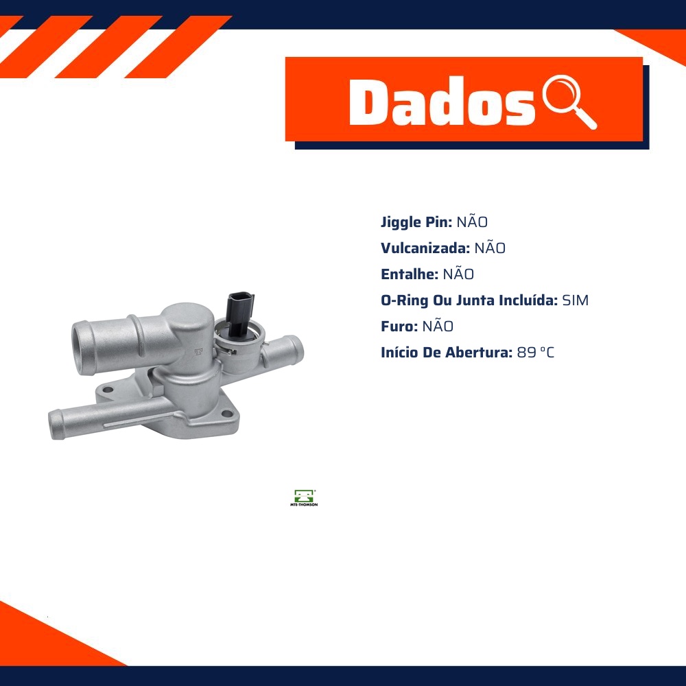 Válvula Termostática 89 ºc para Renault Logan e Sandero - MTE-THOMSON - VT574.89