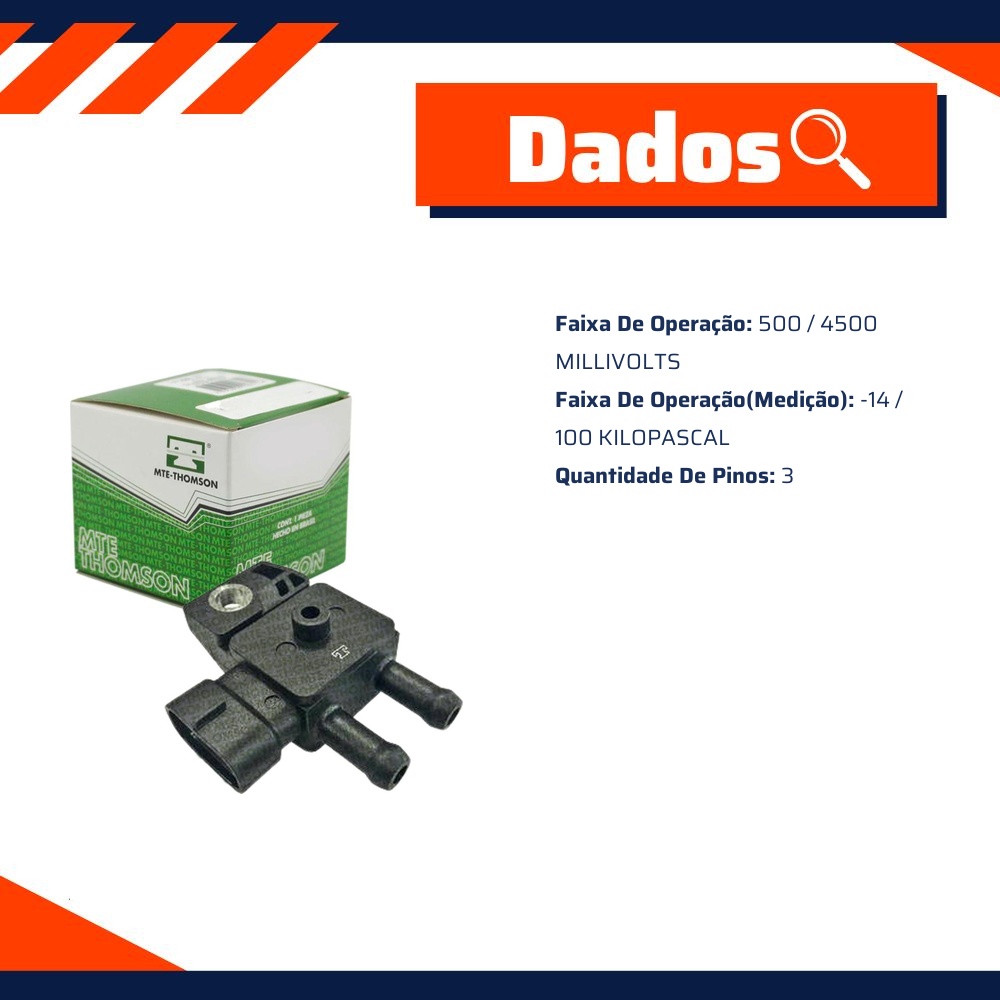 Sensor de Pressão do Escapamento - MTE - 7619