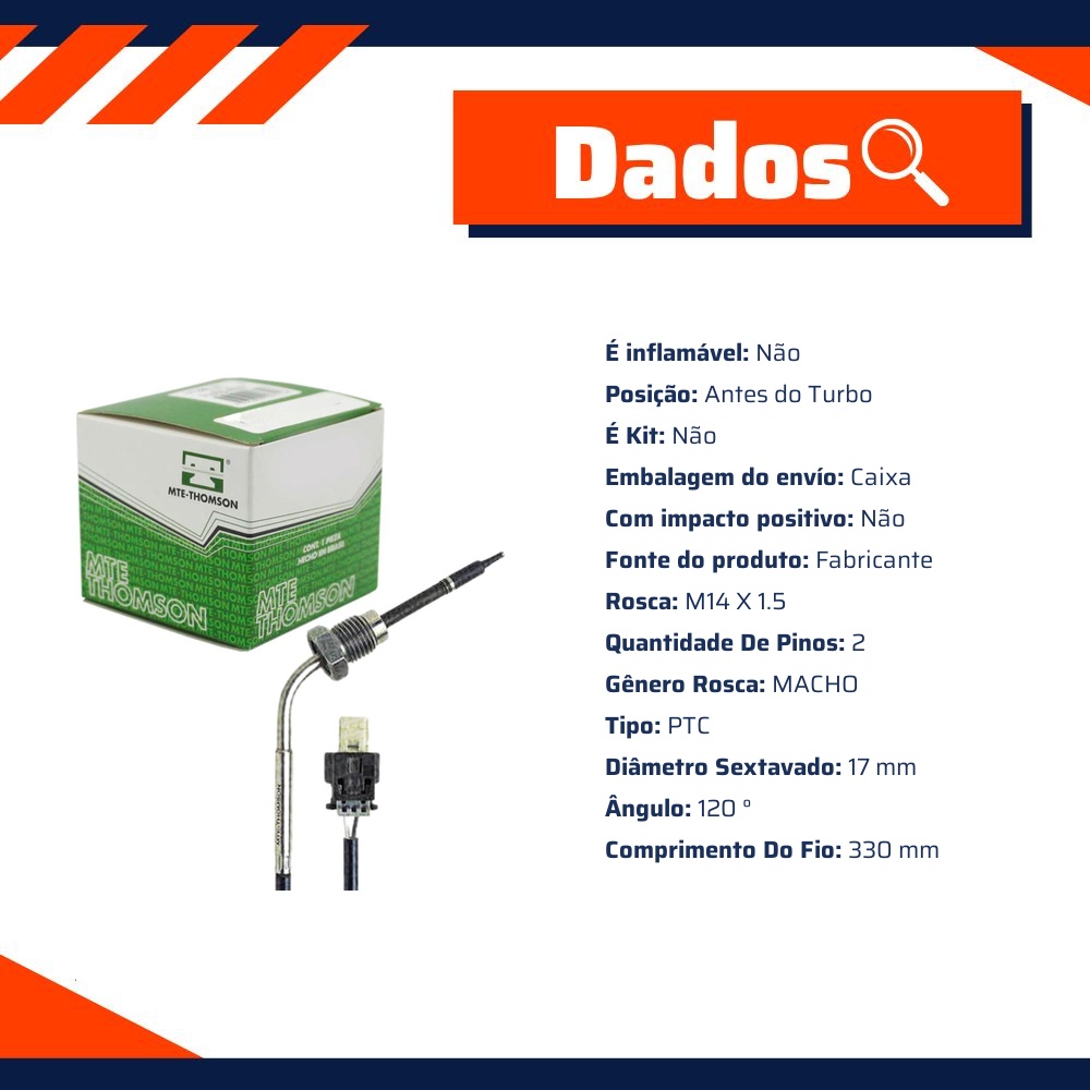 Sensor de Temperatura do Escapamento - MTE - 9553