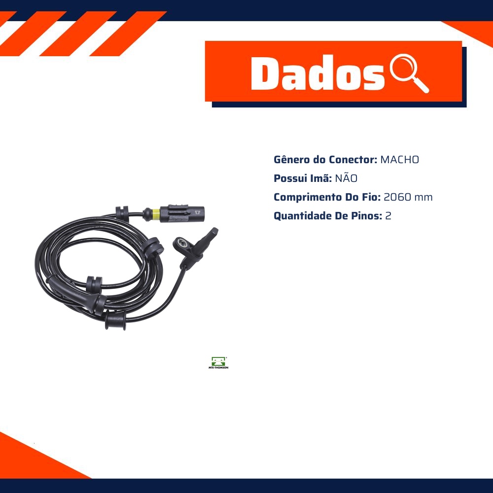 Sensor de Freio ABS Traseiro Direito - MTE - 73313