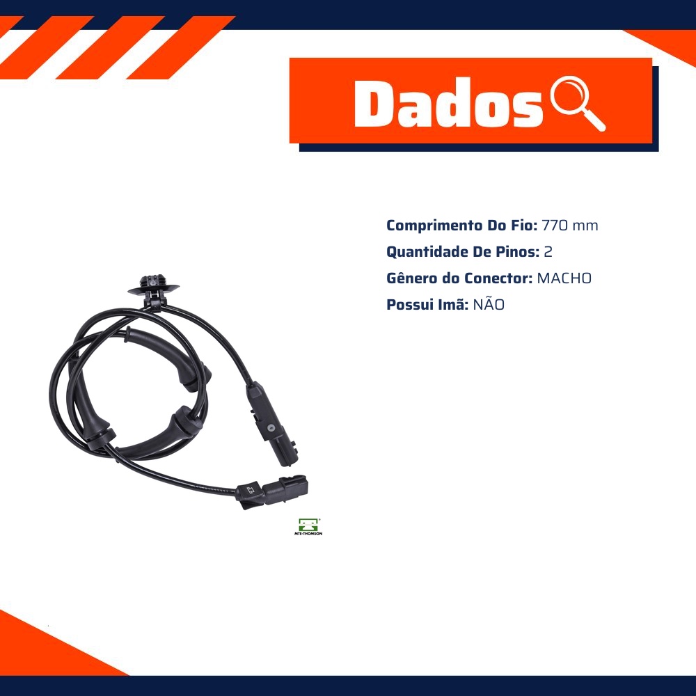 Sensor de Freio ABS Dianteiro - MTE - 73324