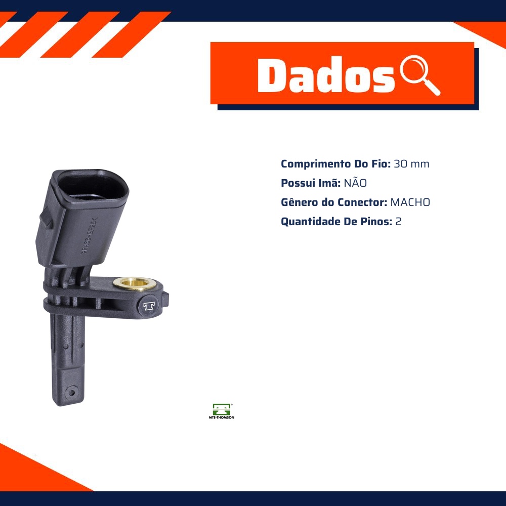 Sensor de Velocidade da Roda ABS para Volkswagen Amarok - MTE-THOMSON - 73325
