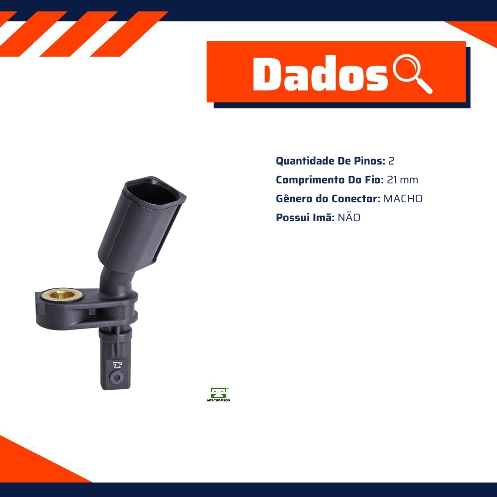 Sensor de Freio ABS Dianteiro Direito - MTE - 73327