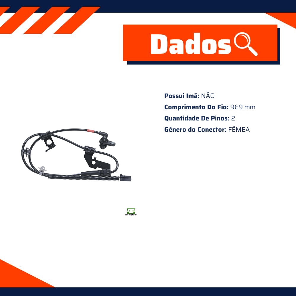 Sensor de Freio ABS Dianteiro Direito - MTE - 73343