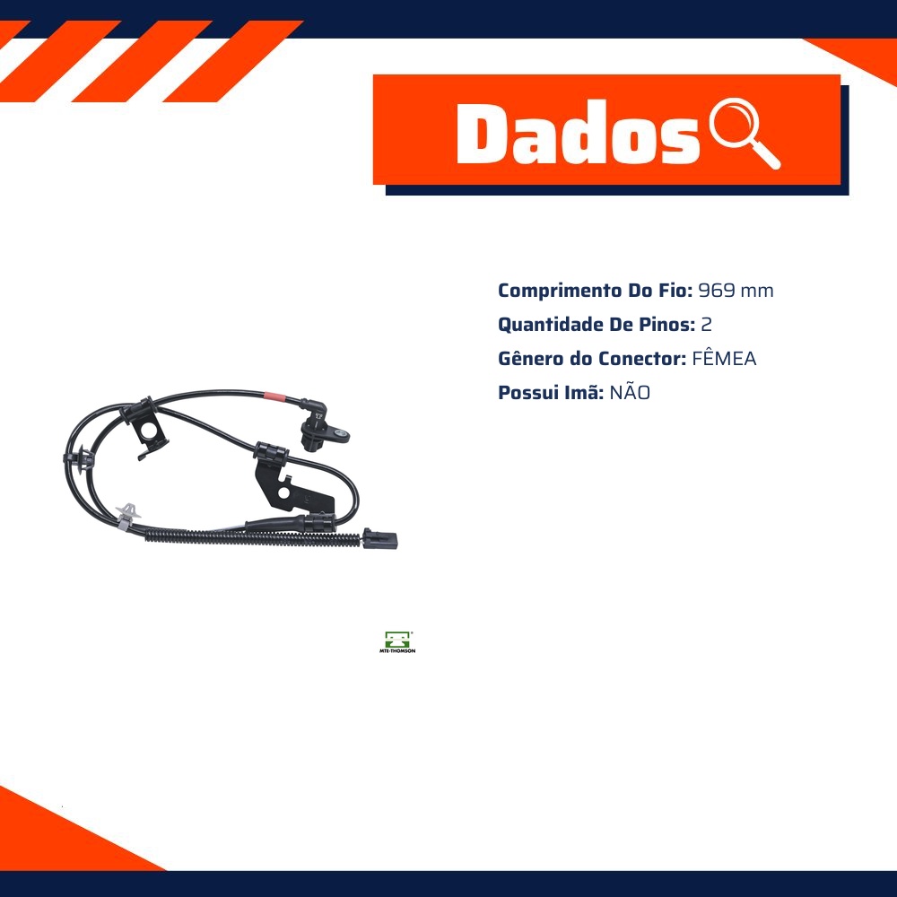 Sensor de Freio ABS Dianteiro Esquerdo - MTE - 73342