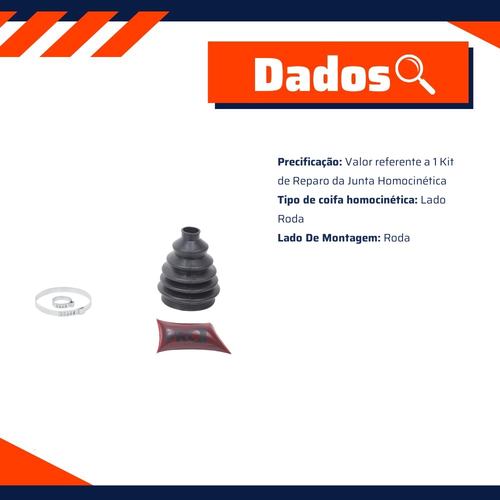 Kit Reparo Junta Homocinética para Toyota Corolla e Fielder - Cobra Automotiva - HK-706R