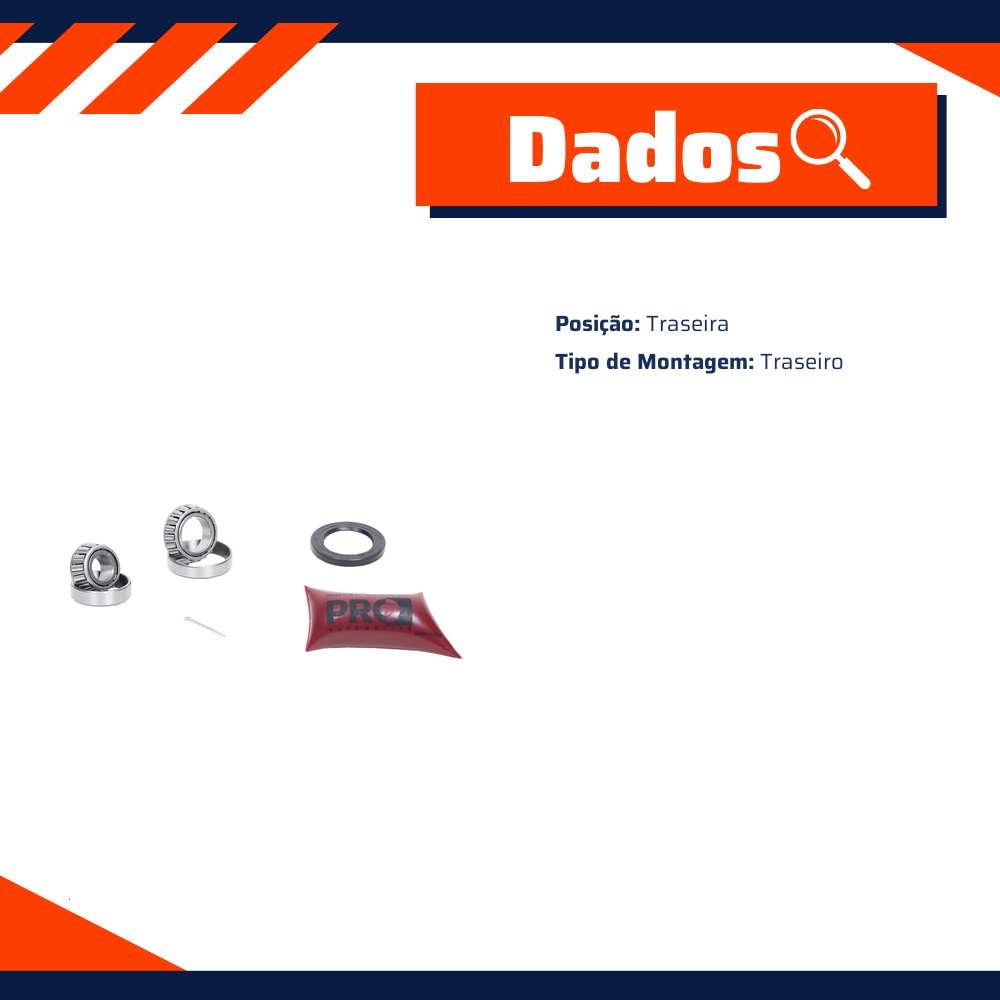 Kit Rolamento Roda Traseira - Cobra Automotiva - PRRK9
