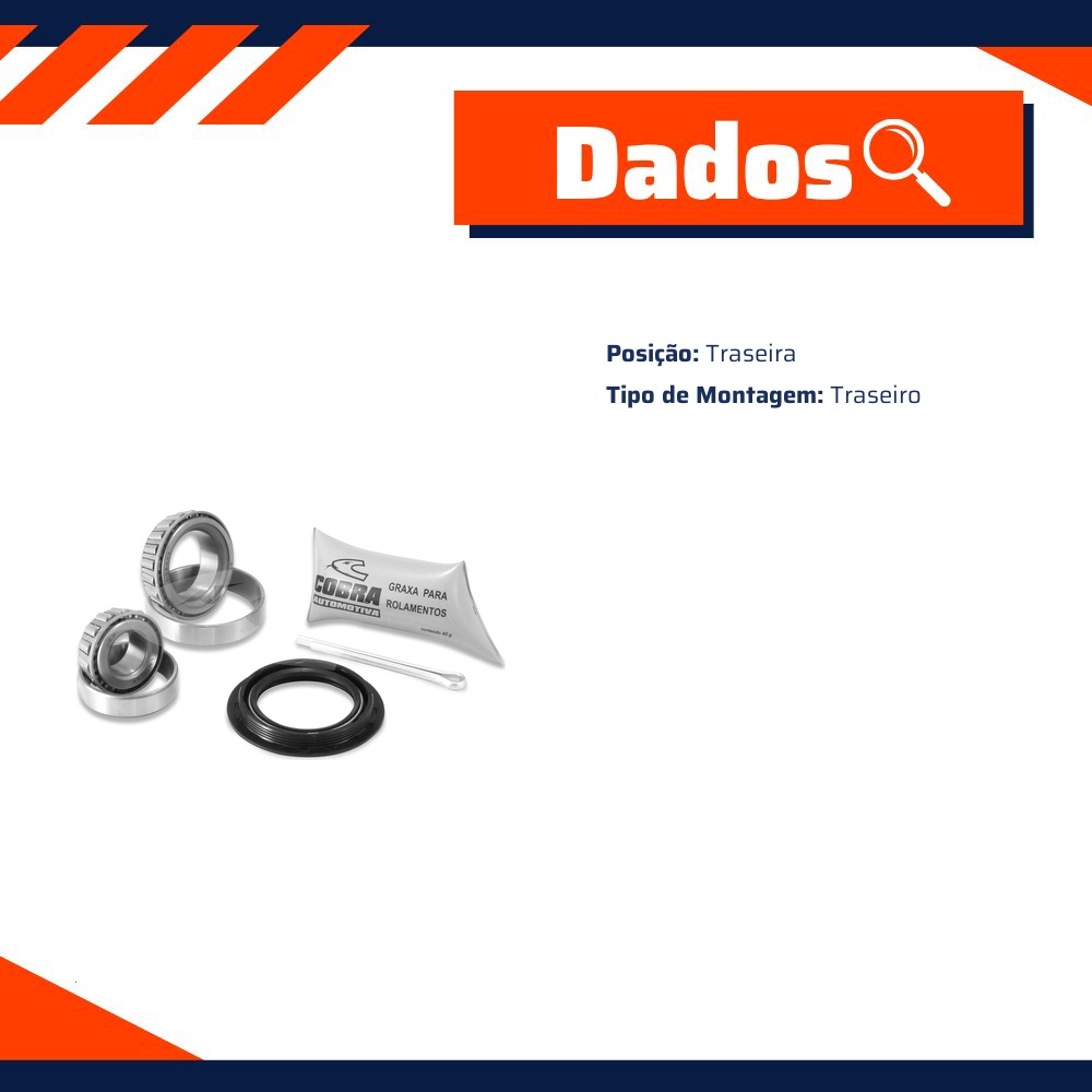 Kit Rolamento Roda Traseira - Cobra Automotiva - CORK12