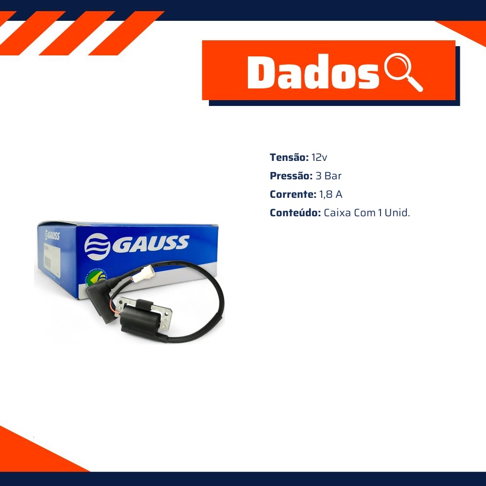Bobina de Ignição para Dafra Apache 150 - Gauss - GM12033