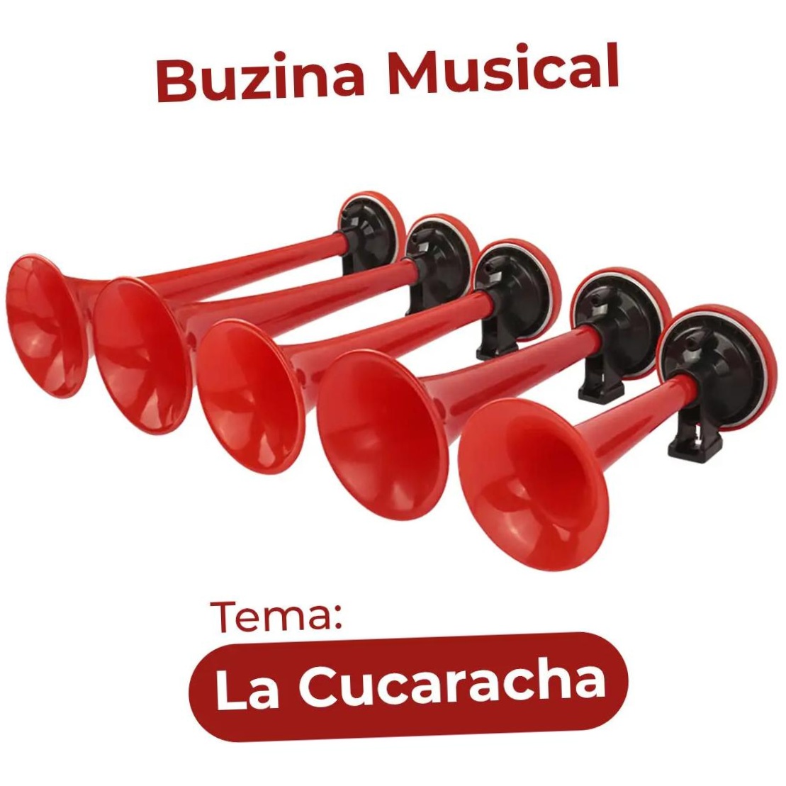 Buzina Musical 5 Cornetas Dukes of Hazzard 12V - Gauss - GB1079
