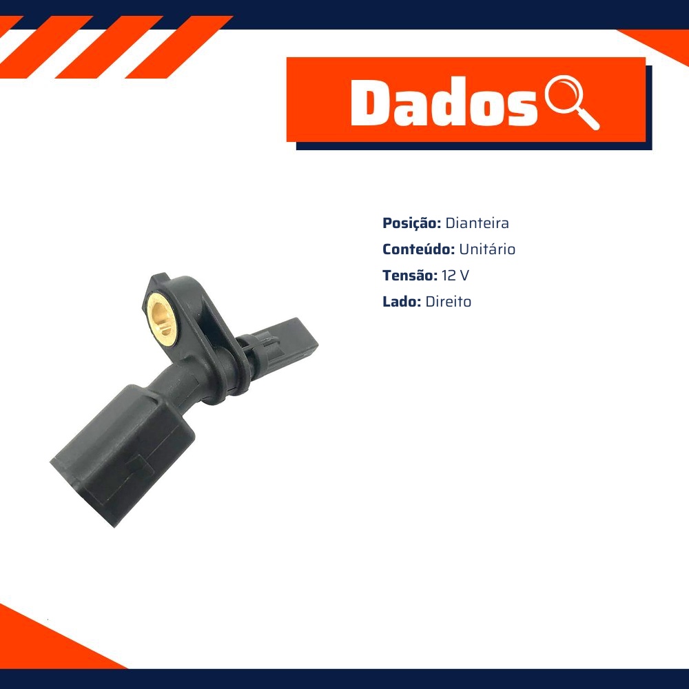 Sensor de Freio ABS Dianteiro Direito - Gauss - GS2860