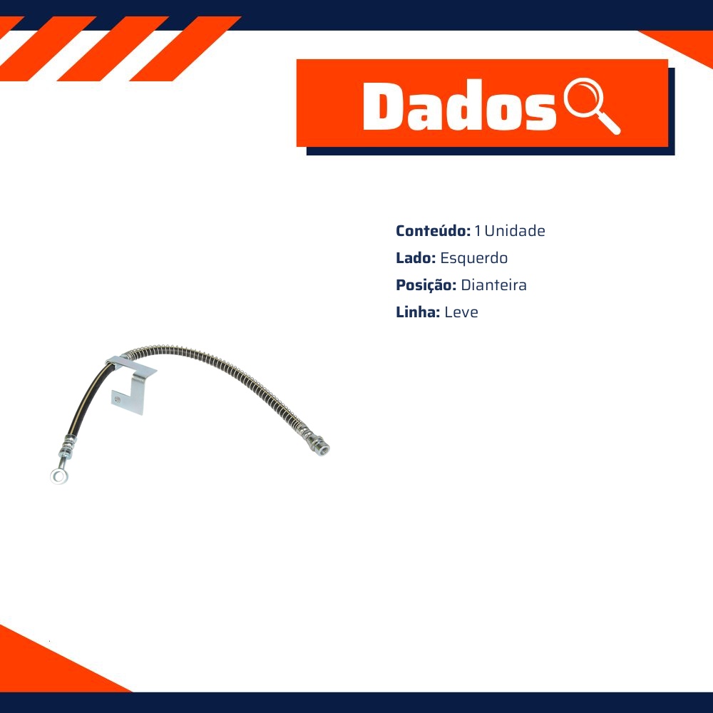 Tubo Flexível Freio Dianteiro Esquerdo para JAC J3 - TRW - RPFX07460