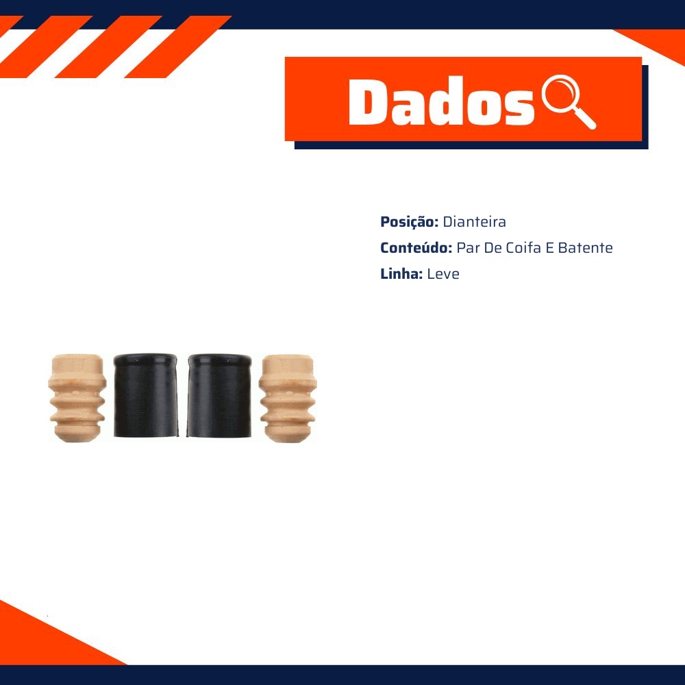 Par de Kit Coifa Batente Reparo Amortecedor - SACHS - 900 075