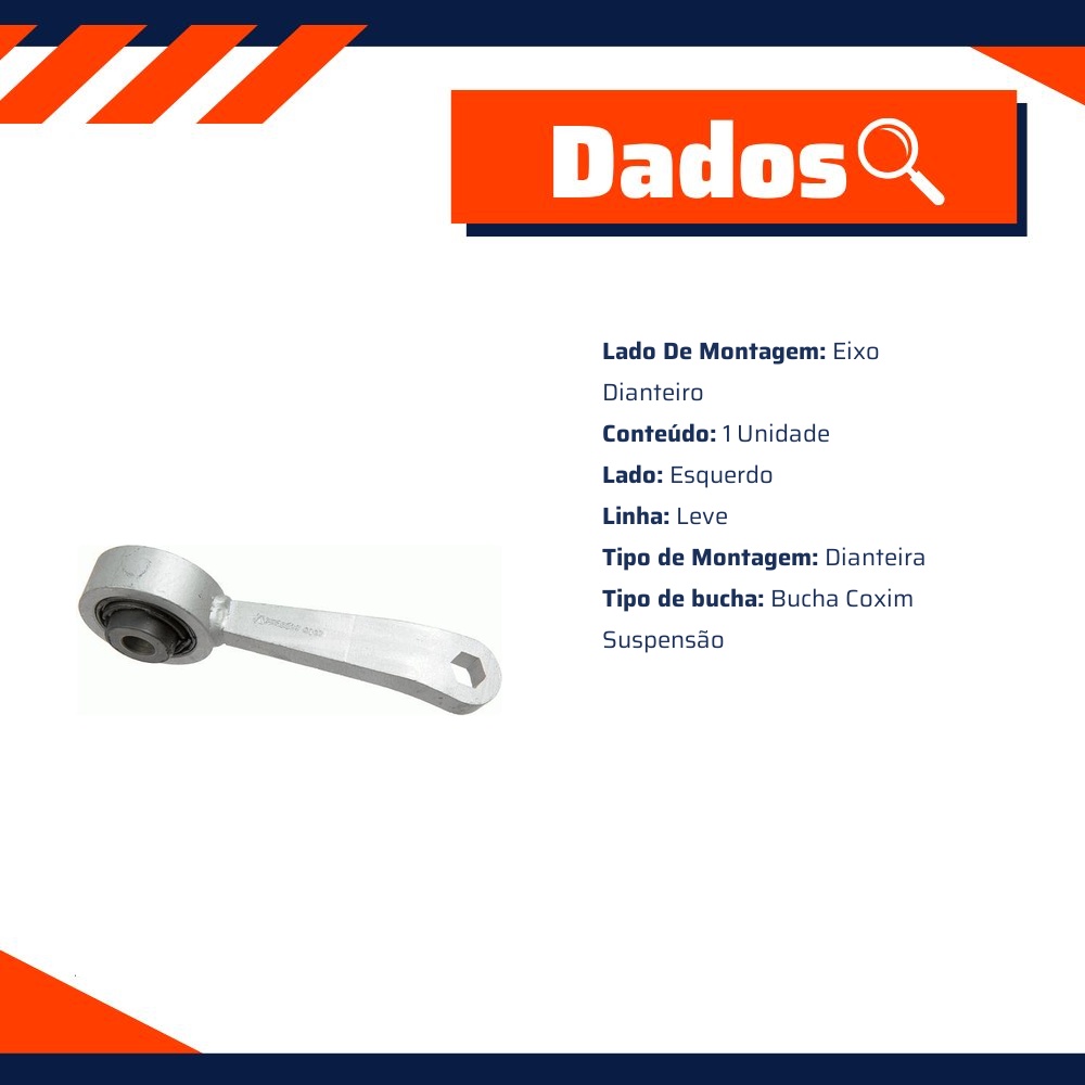 Coxim de Suspensão Dianteiro Esquerdo - LEMFÖRDER - 29308 01