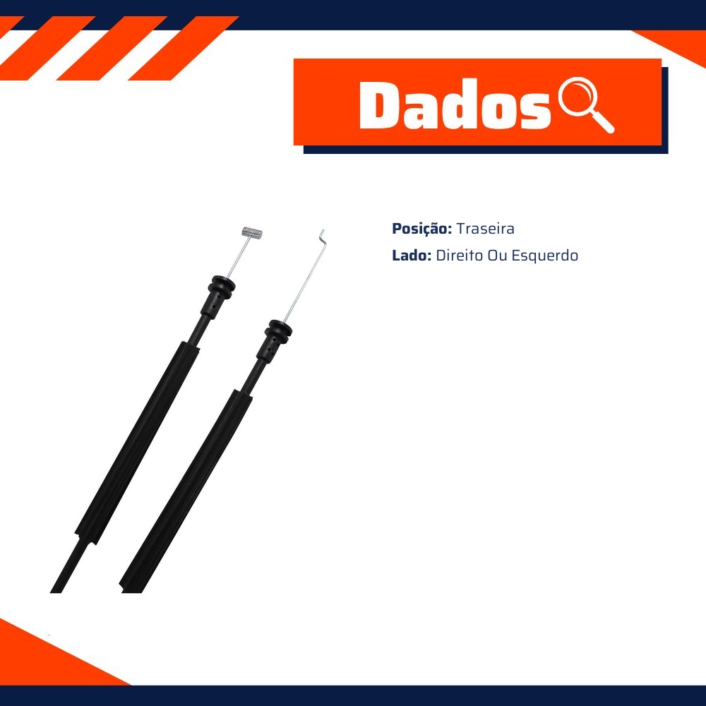 Cabo de Acionamento da Fechadura da Porta para Fiat Toro - Universal Automotive - 71532
