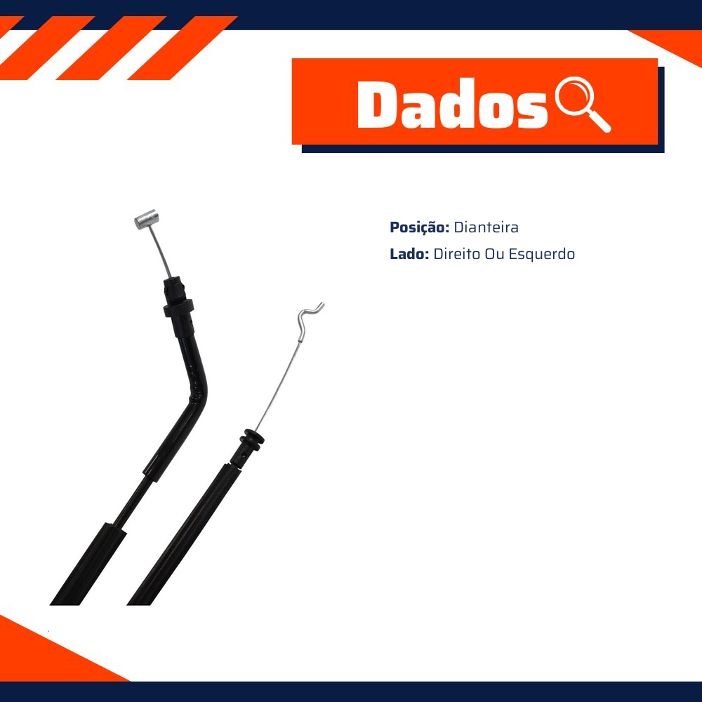 Cabo de Acionamento da Fechadura da Porta para Fiat Toro - Universal Automotive - 71526