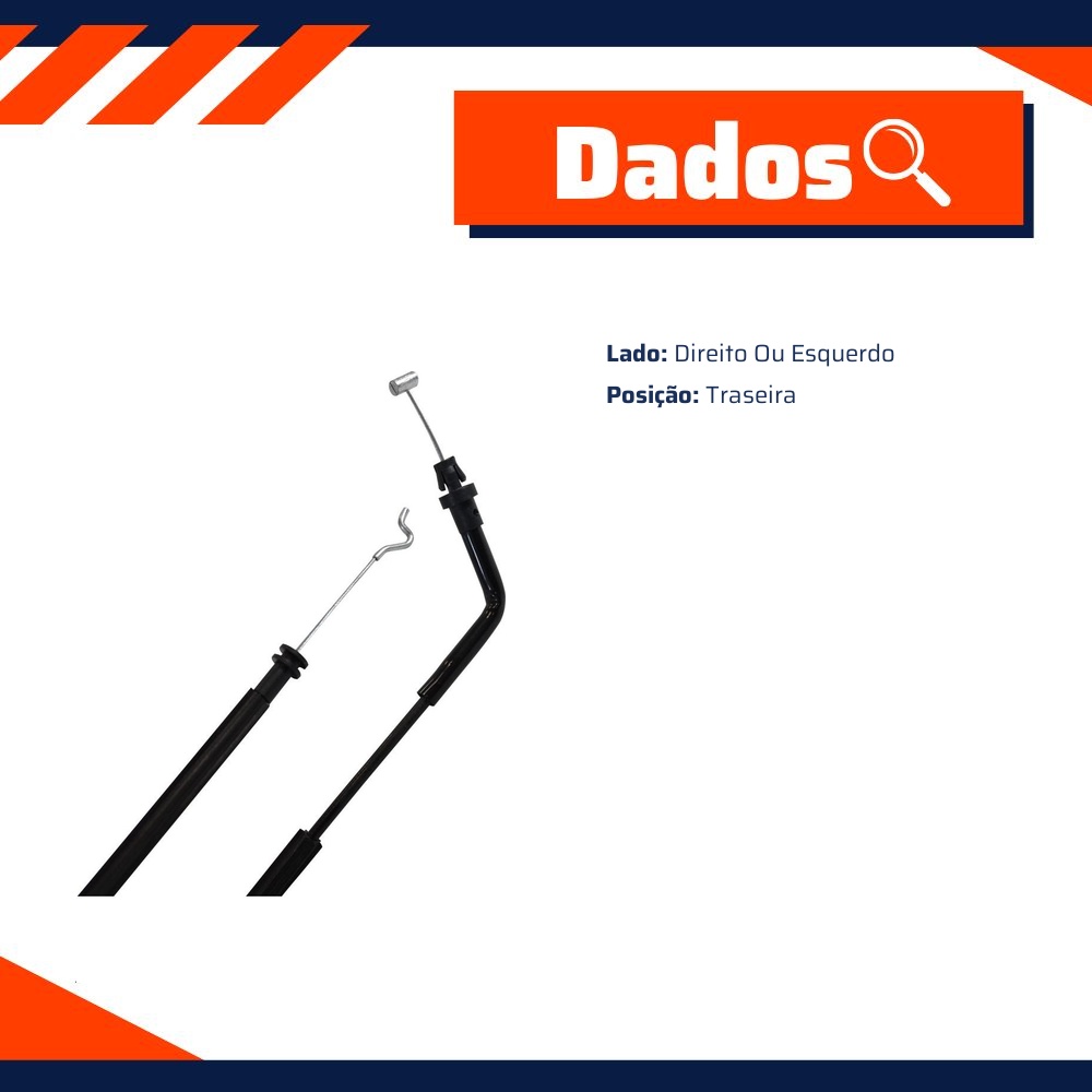 Cabo de Acionamento da Fechadura da Porta para Fiat Toro - Universal Automotive - 71528