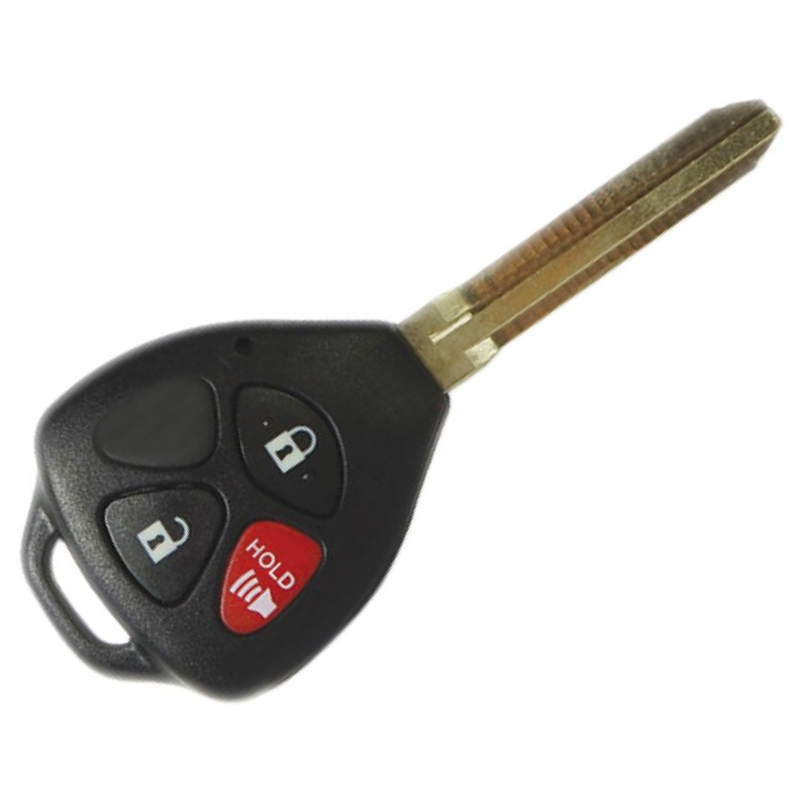 Chave sem Segredo Oca 3 Botões para Toyota Hilux - Universal Automotive - 60009