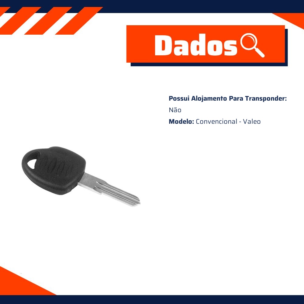 Chave sem Segredo Perfil Convencional para Chevrolet Celta e Prisma - Universal Automotive - 40766