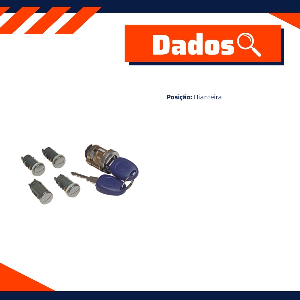 Cilindros Ignição Portas e Porta-Malas para Fiat Palio e Siena - Universal Automotive - 70048